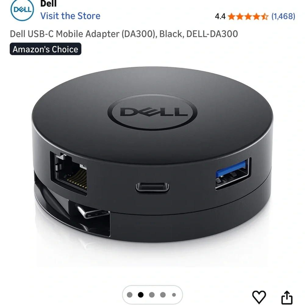 Dell Black Circular Multi-Port Hub